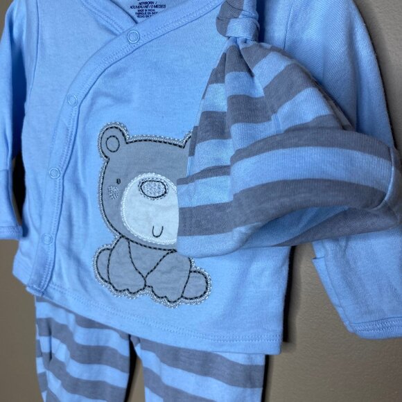 Adorable Baby Boys Newborn 100% Cotton Carter's 3 Outfits - Picture 12 of 16